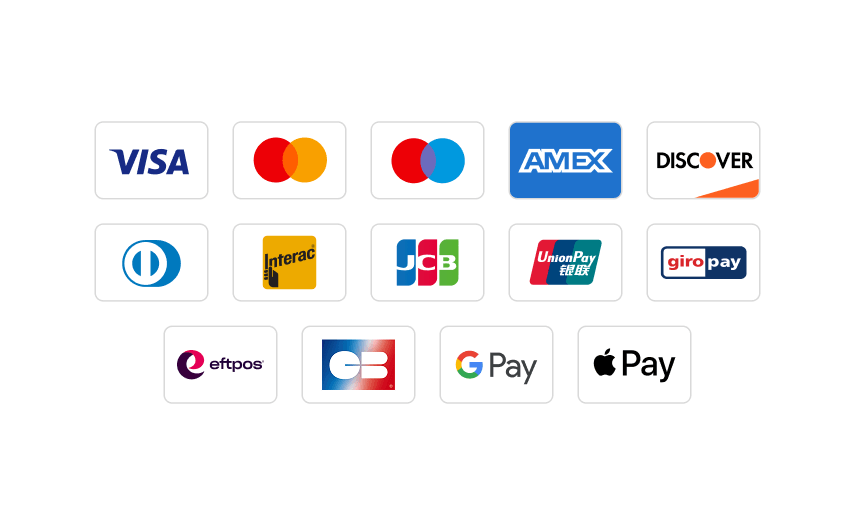 Accept all major credit cards